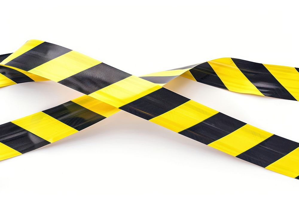 Black yellow caution tape