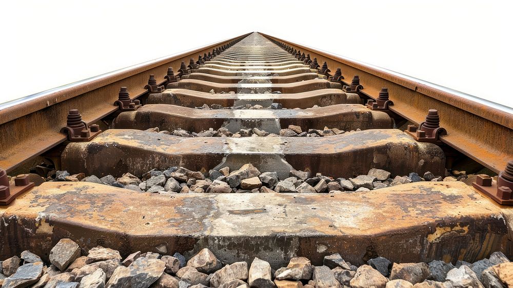 Rustic railway tracks perspective