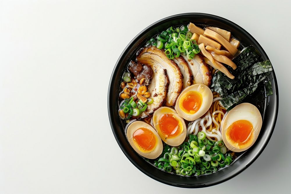 Delicious ramen with savory toppings.