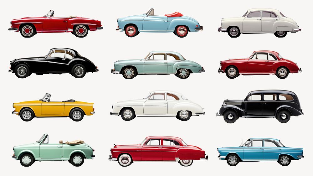 Classic car element set | Premium Photo - rawpixel