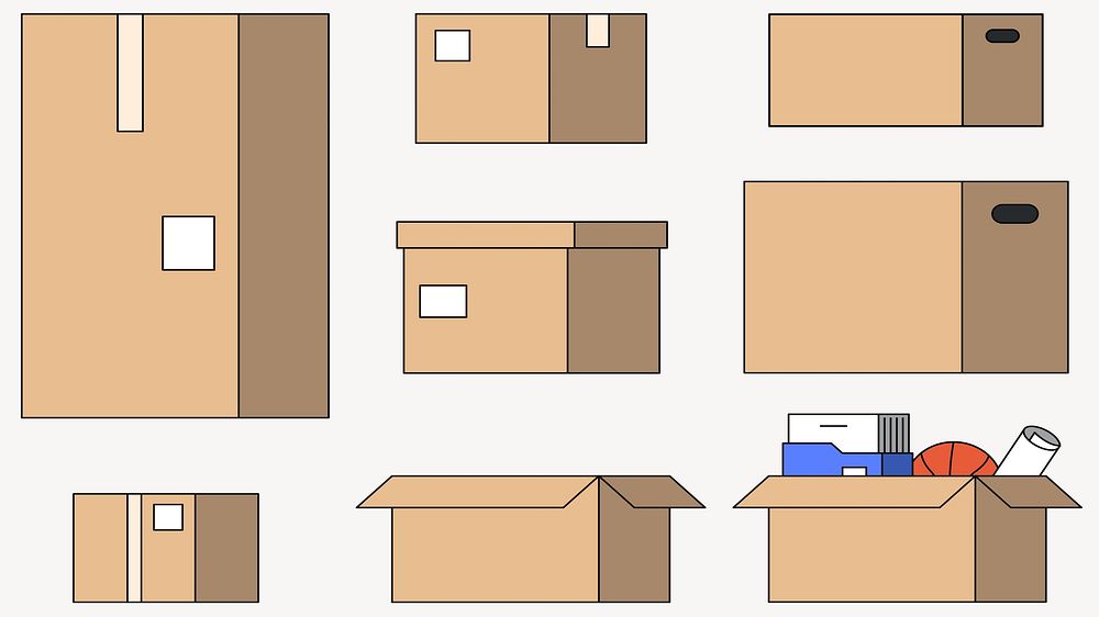 Parcel delivery elements element set