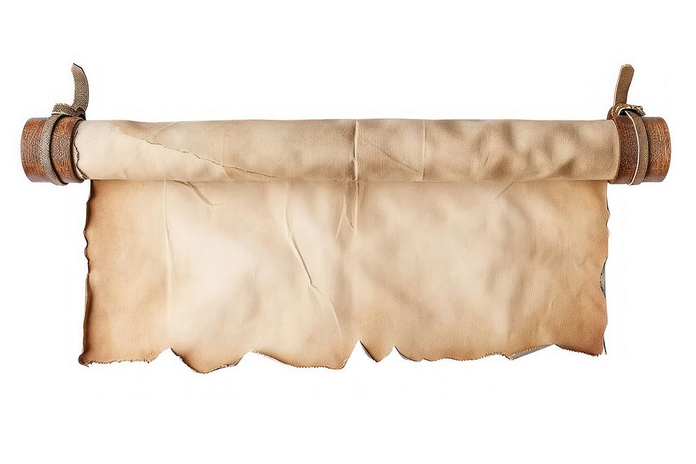 Antique parchment scroll with straps