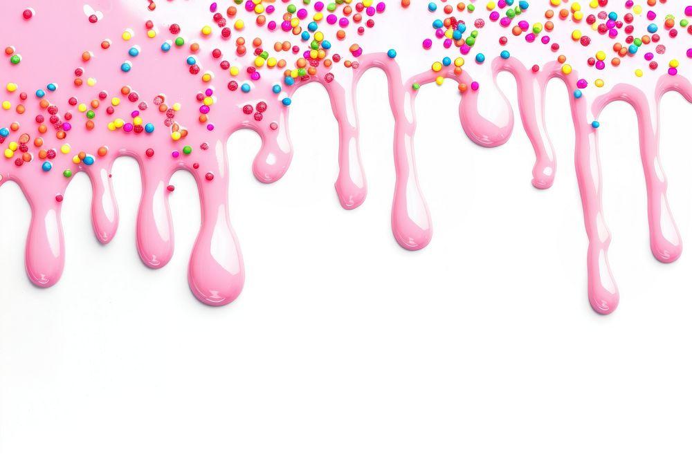 Colorful dripping candy sprinkles