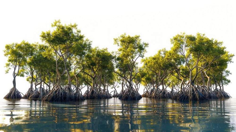 Mangrove forest in calm water