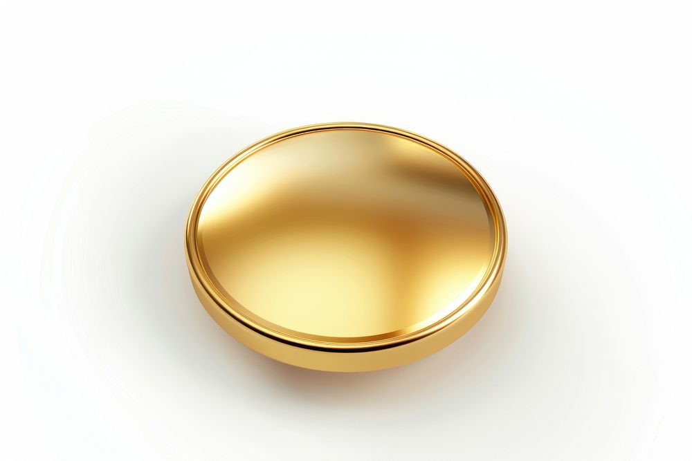 Shiny golden round object illustration