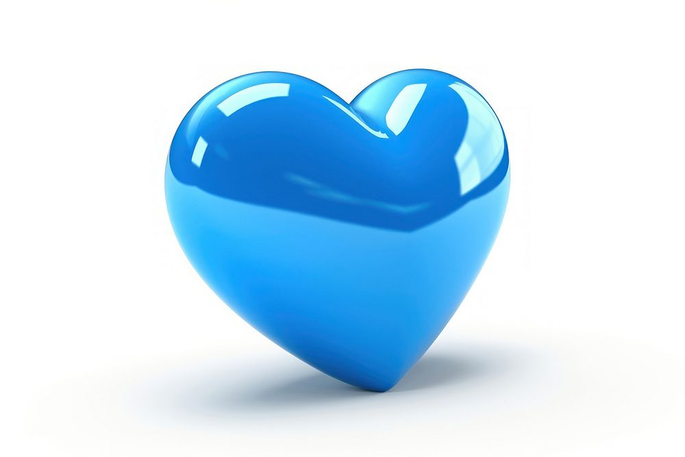 Glossy blue heart illustration