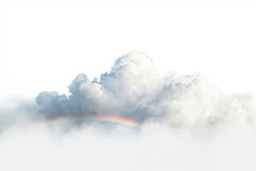 Ethereal clouds with rainbow