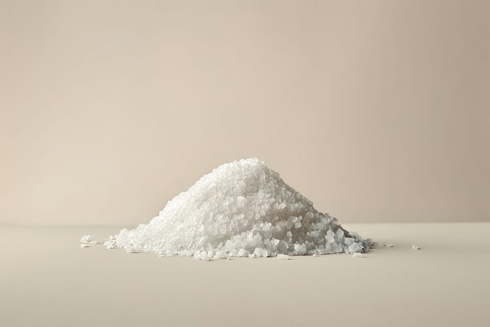 Coarse salt pile on surface