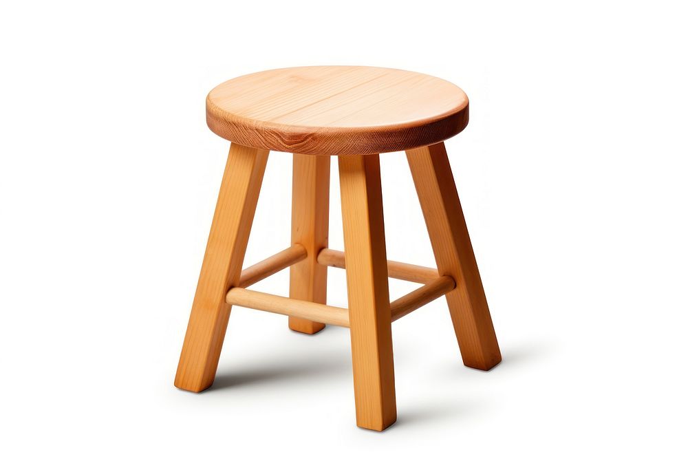 Wooden stool with round seat