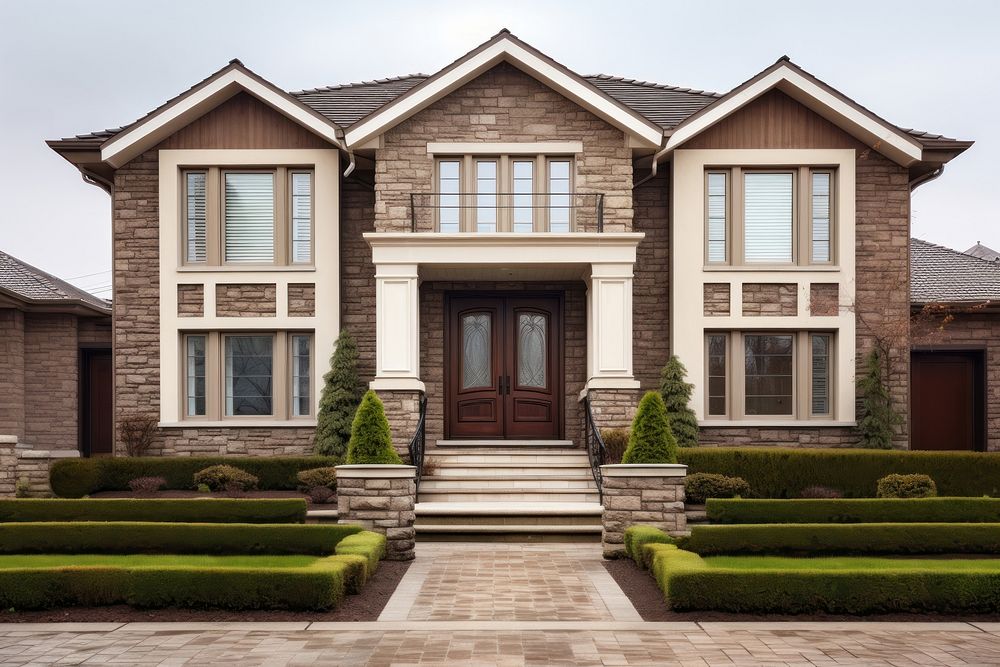 Elegant suburban house exterior