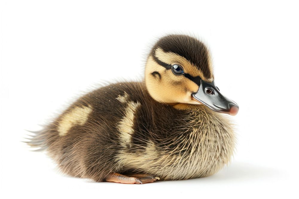 Adorable fluffy duckling portrait