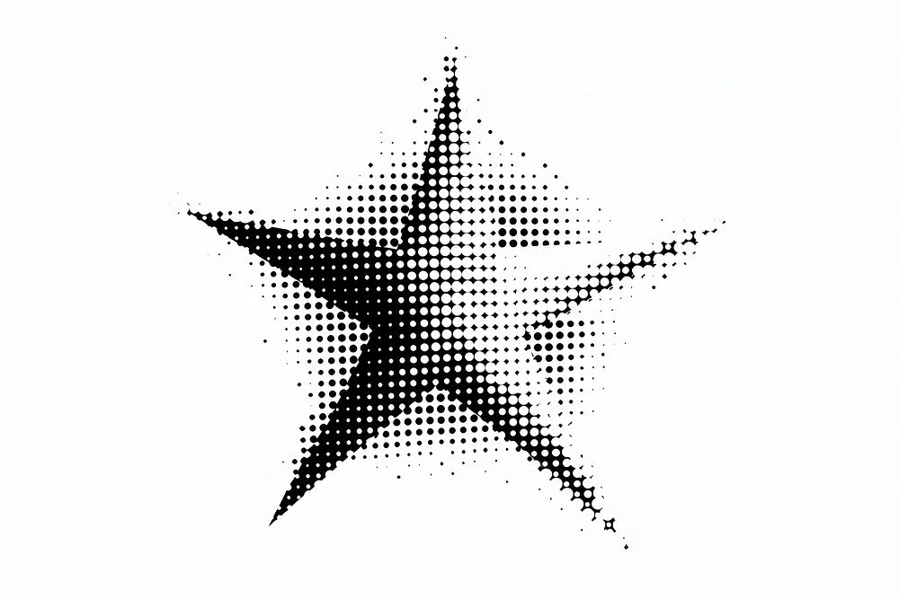 Halftone star abstract design