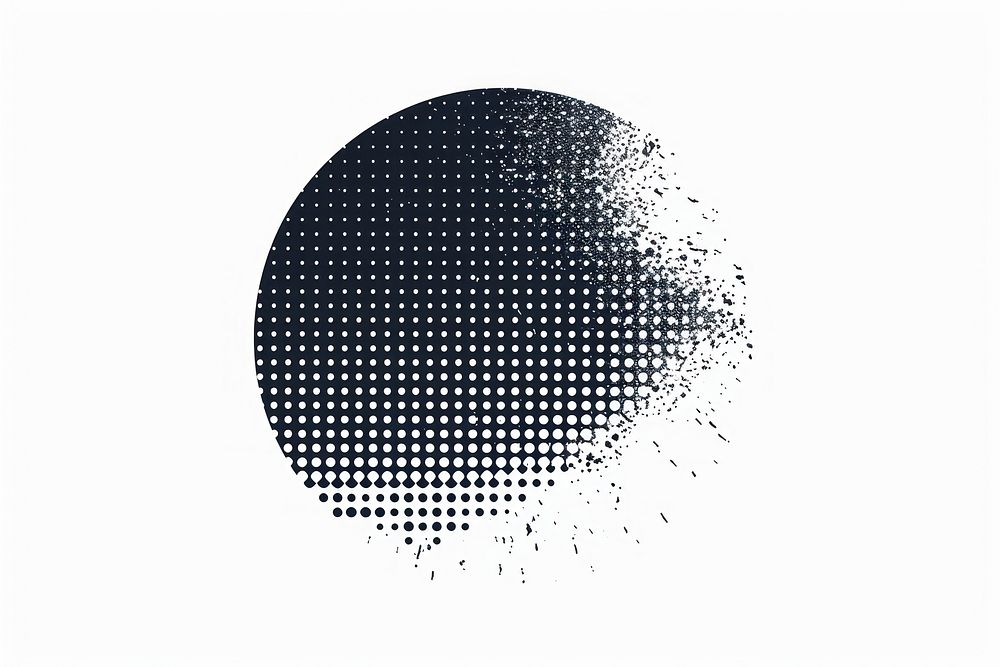 Abstract halftone circle dissolving