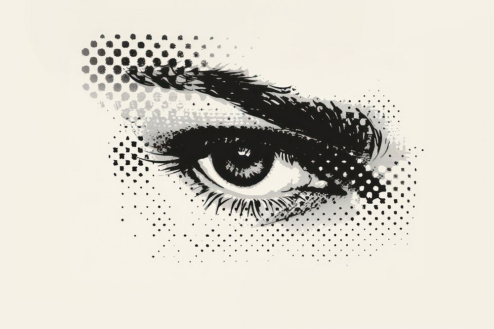 Stylized eye illustration art