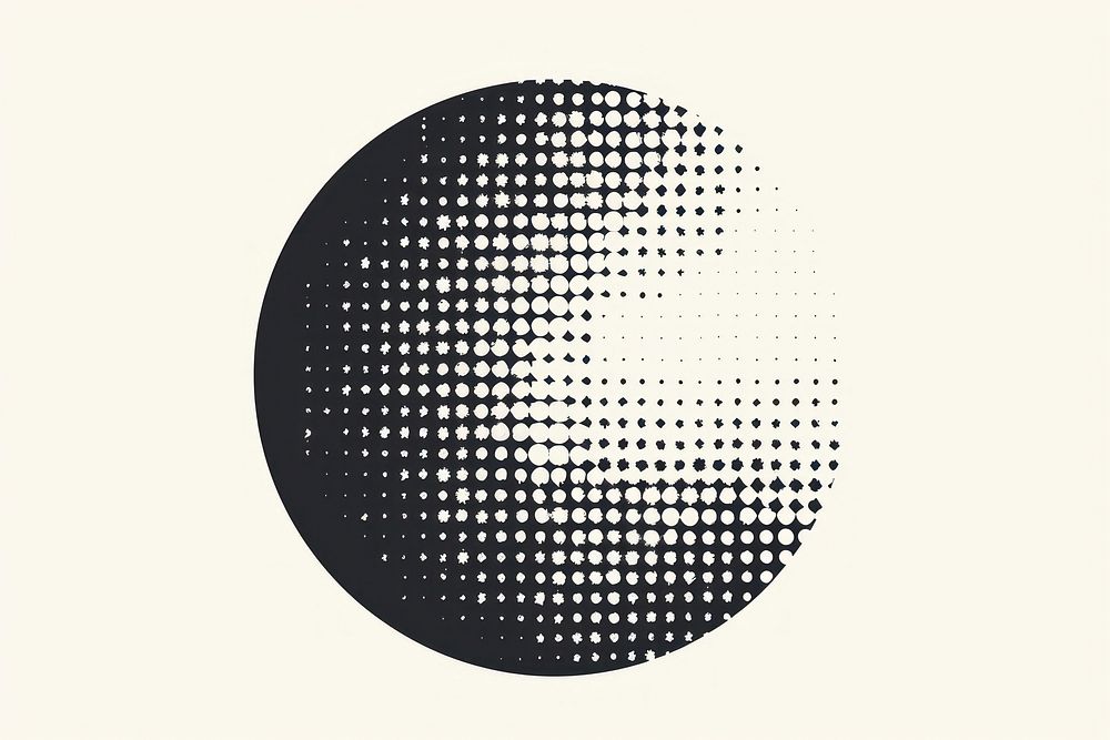 Halftone circle abstract art