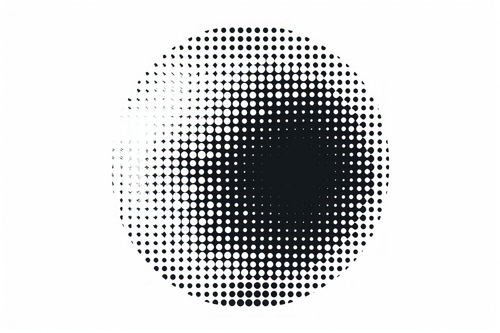 Abstract halftone gradient circle