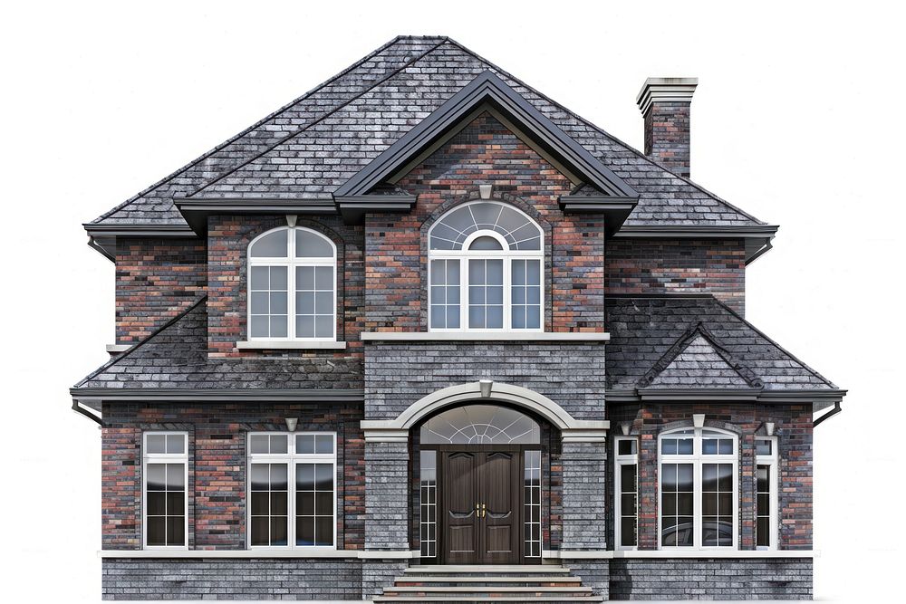 Elegant brick two-story house