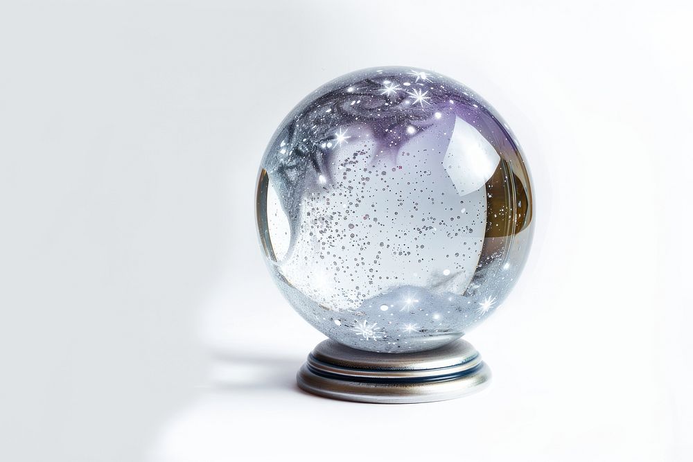 Mystical glass ball with stars