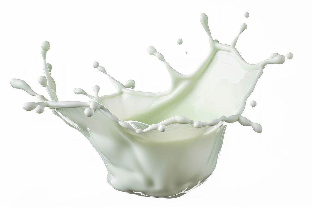 Dynamic milk splash in motion