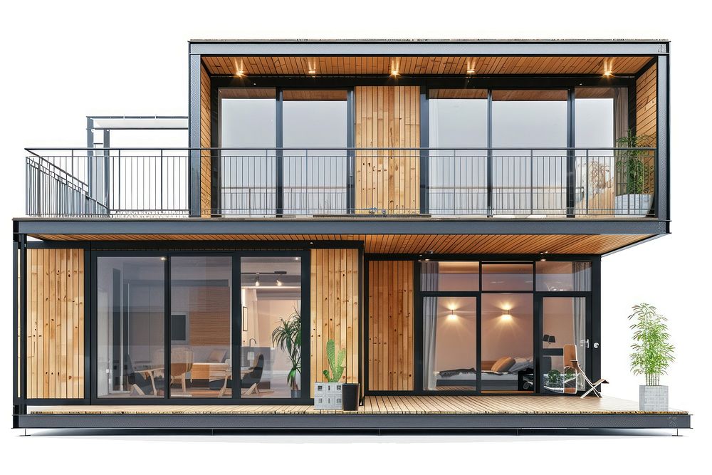 modern-two-story-wooden-house-free-photo-rawpixel