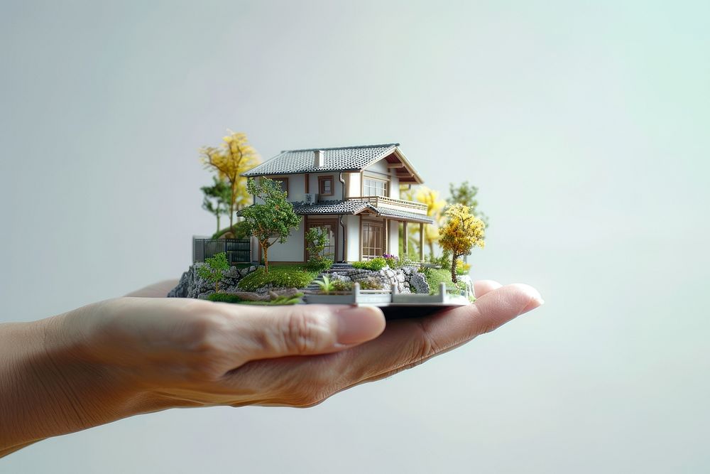 Miniature house in hand