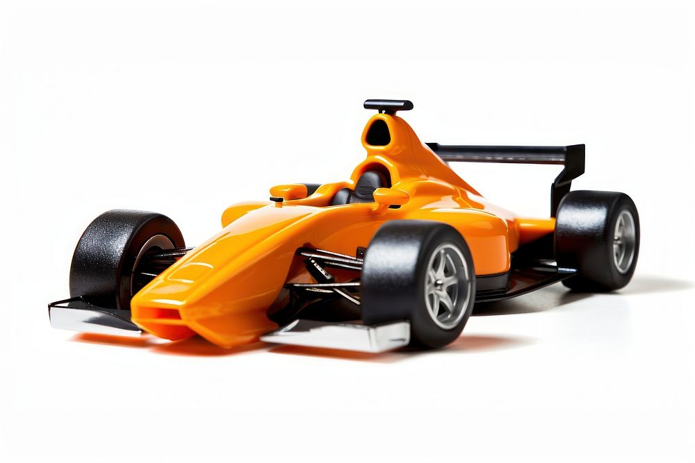 Orange toy race car model