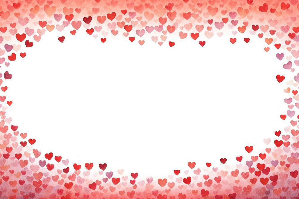 Romantic heart border illustration