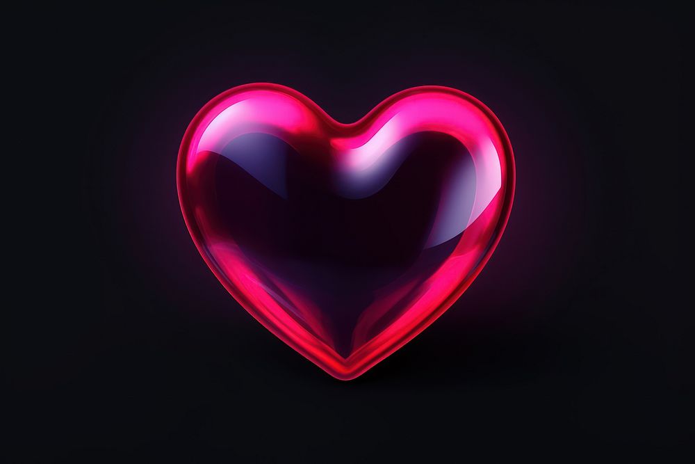 Glossy red heart illustration