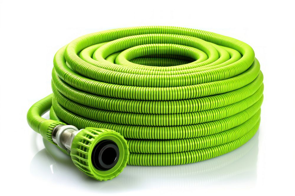 Flexible green garden hose