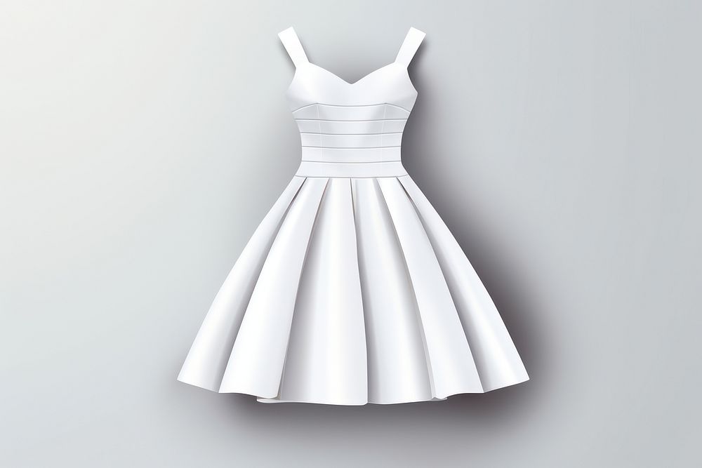 White dress template clothing apparel fashion.