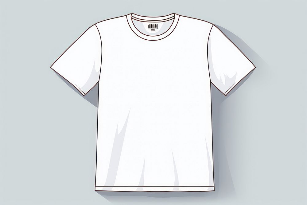 White t-shirt template clothing apparel.