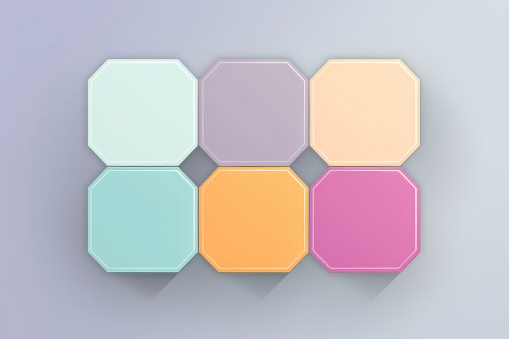 Colorful geometric shapes arrangement