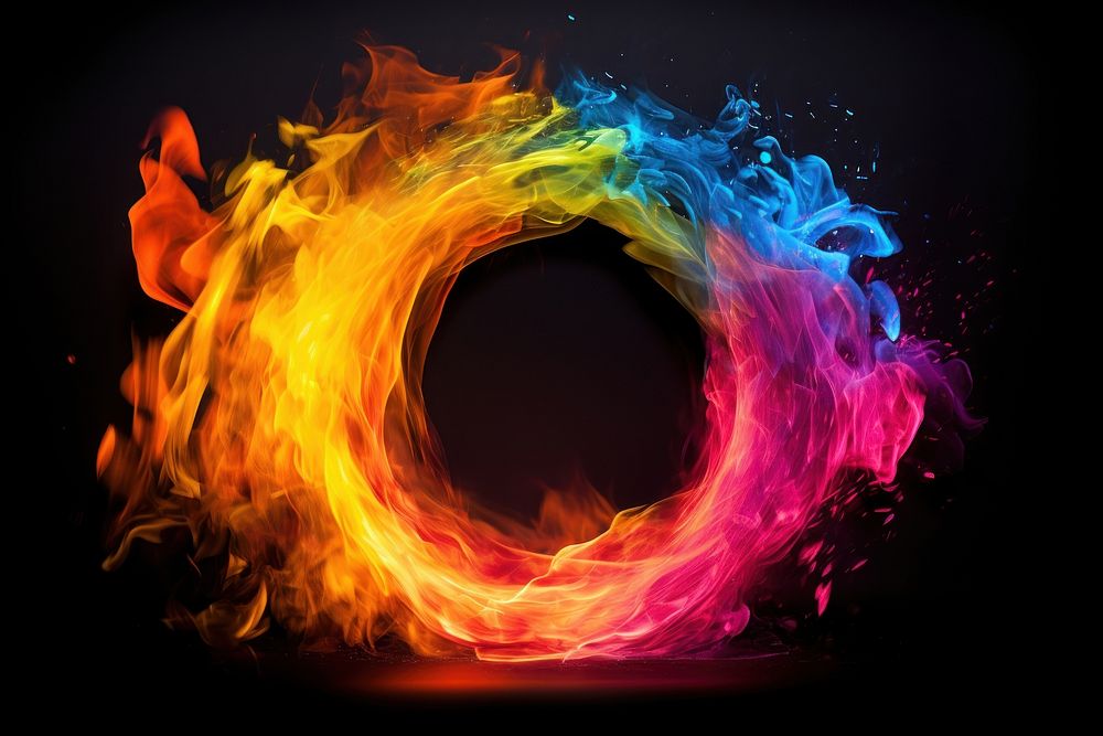 Vibrant fiery colorful circular flames | Free Photo - rawpixel