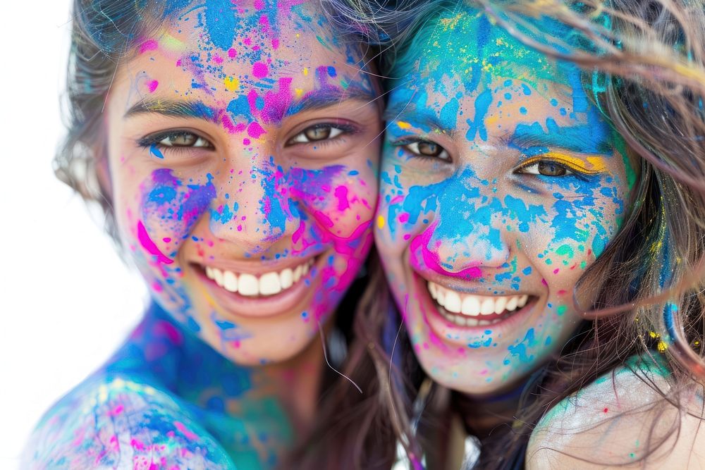 Colorful faces celebrating Holi festival | Free Photo - rawpixel