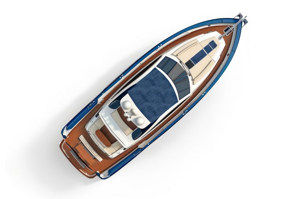 Luxury yacht aerial view