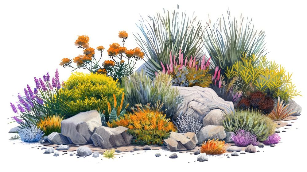 Colorful desert plant illustration