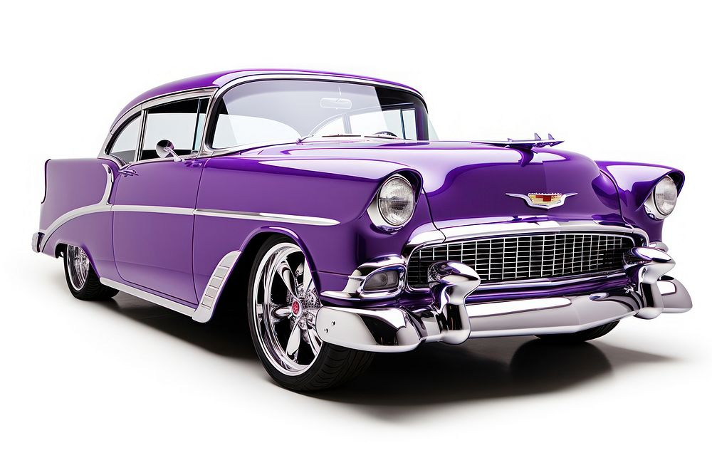 Vintage purple classic car