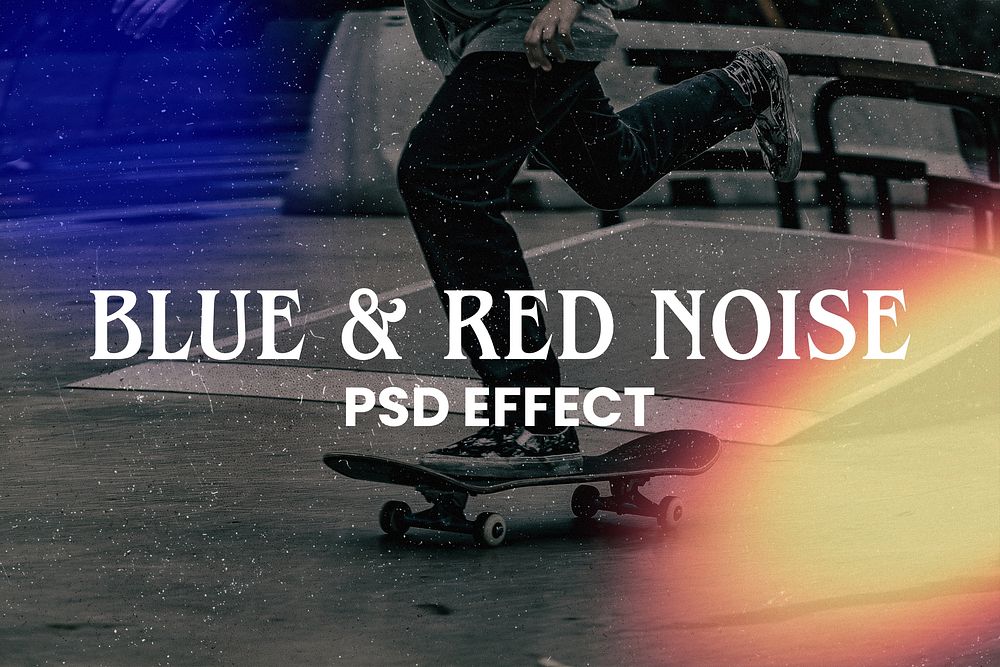 Blue & Red Noise PSD | Premium PSD Add-on - rawpixel