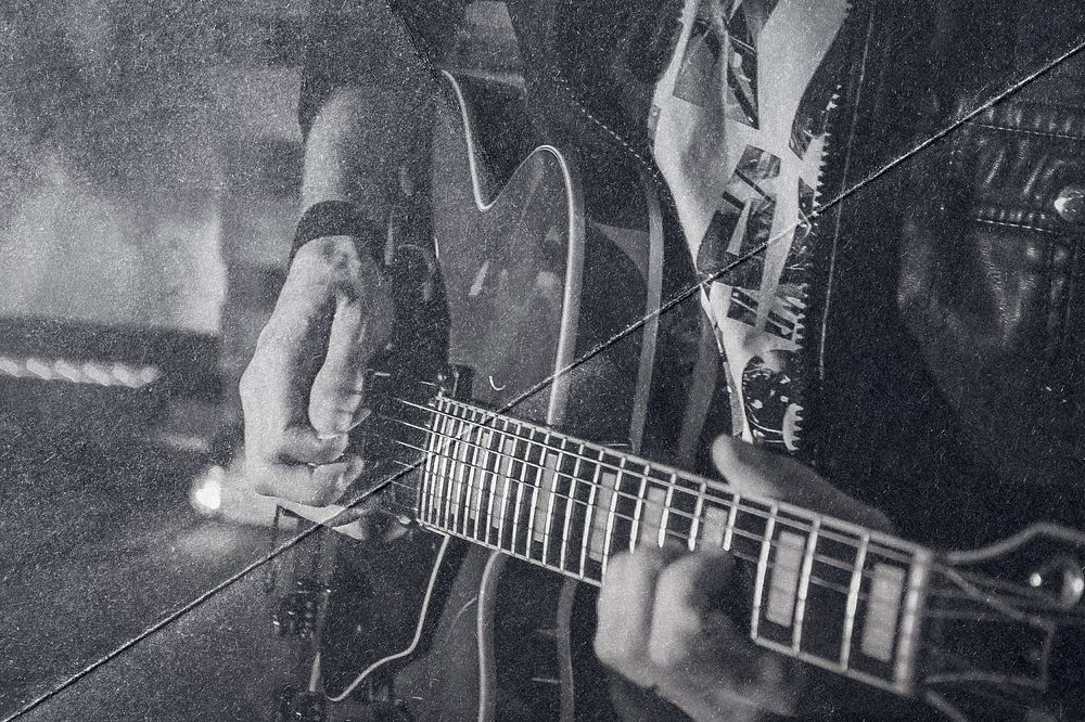 Vintage guitar player performance image | Free Photo - rawpixel