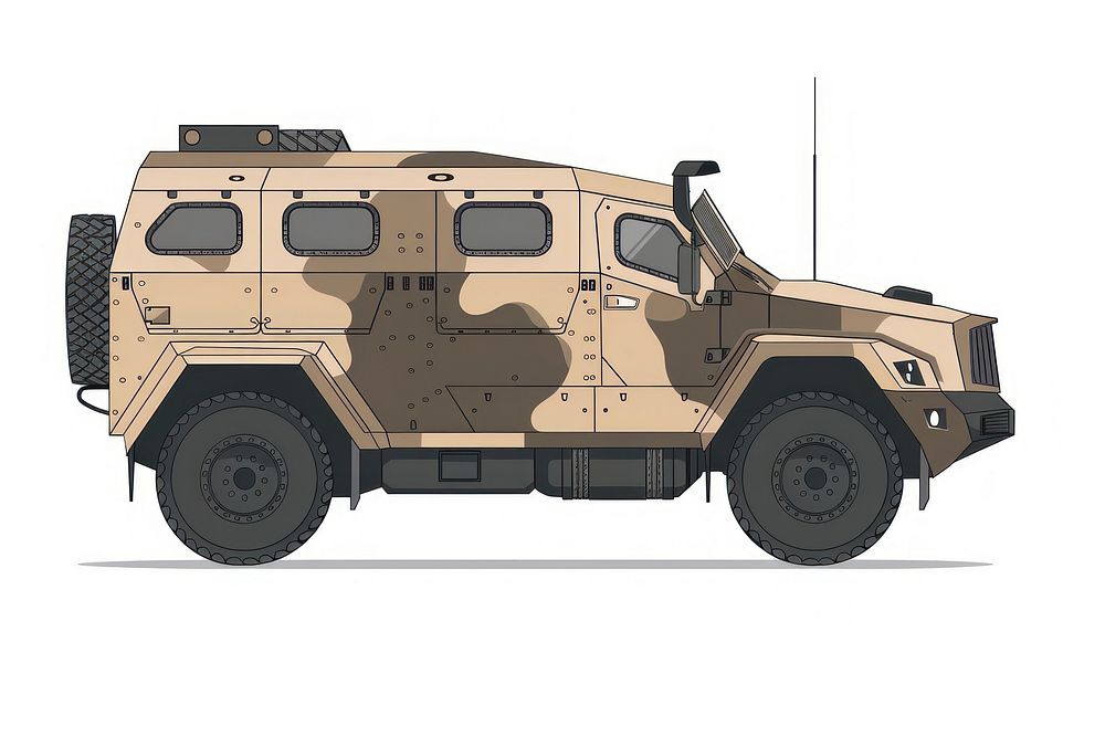 Armored military vehicle illustration