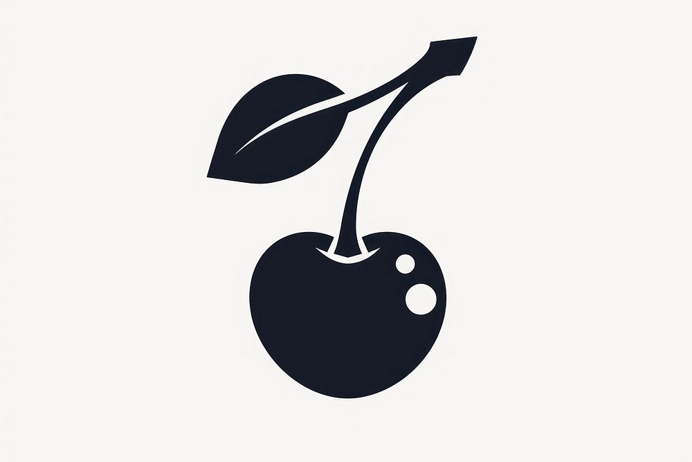 Silhouette cherry produce fruit plant. | Free Photo Illustration - rawpixel