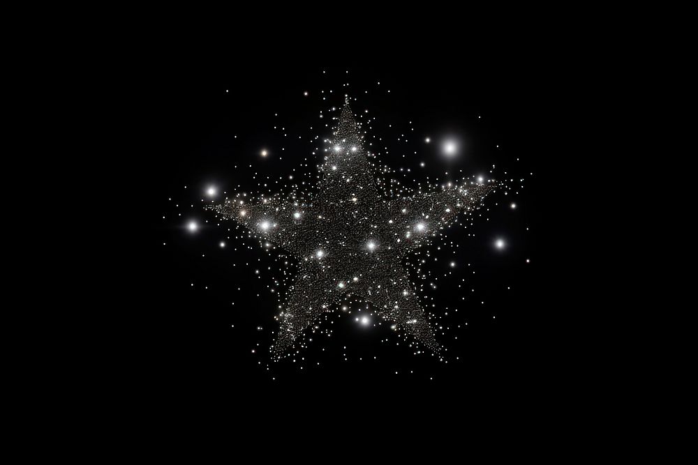 Sparkling star with glowing particles