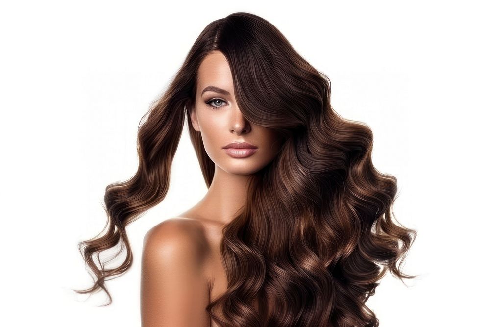 Elegant woman with wavy hair