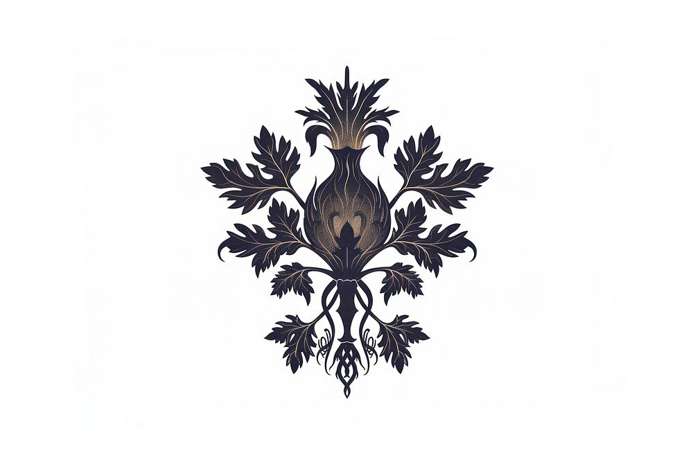 Intricate floral dark symmetrical design