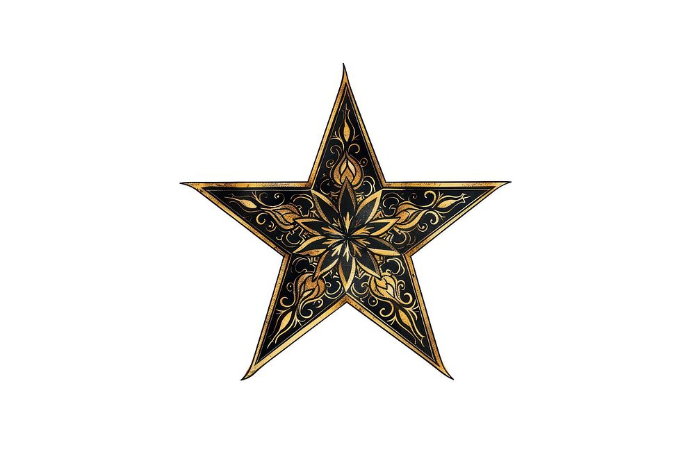 Intricate golden star design