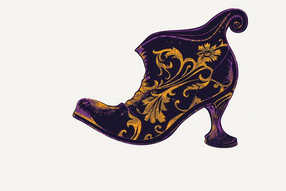 Vintage ornate high-heeled shoe