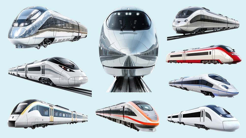 high speed train design element set