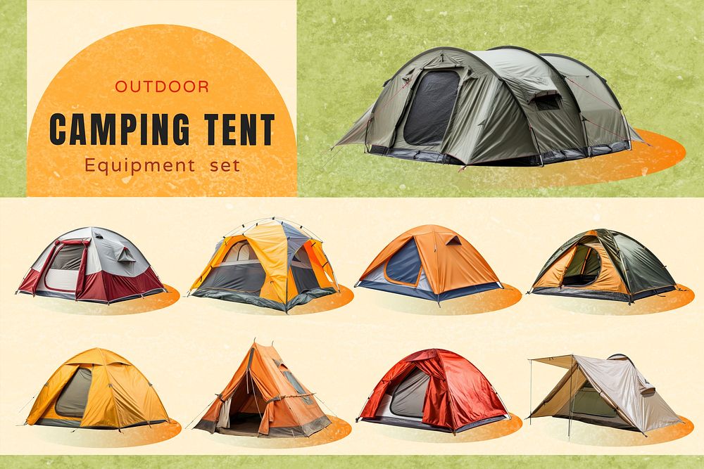 Camping tent element set