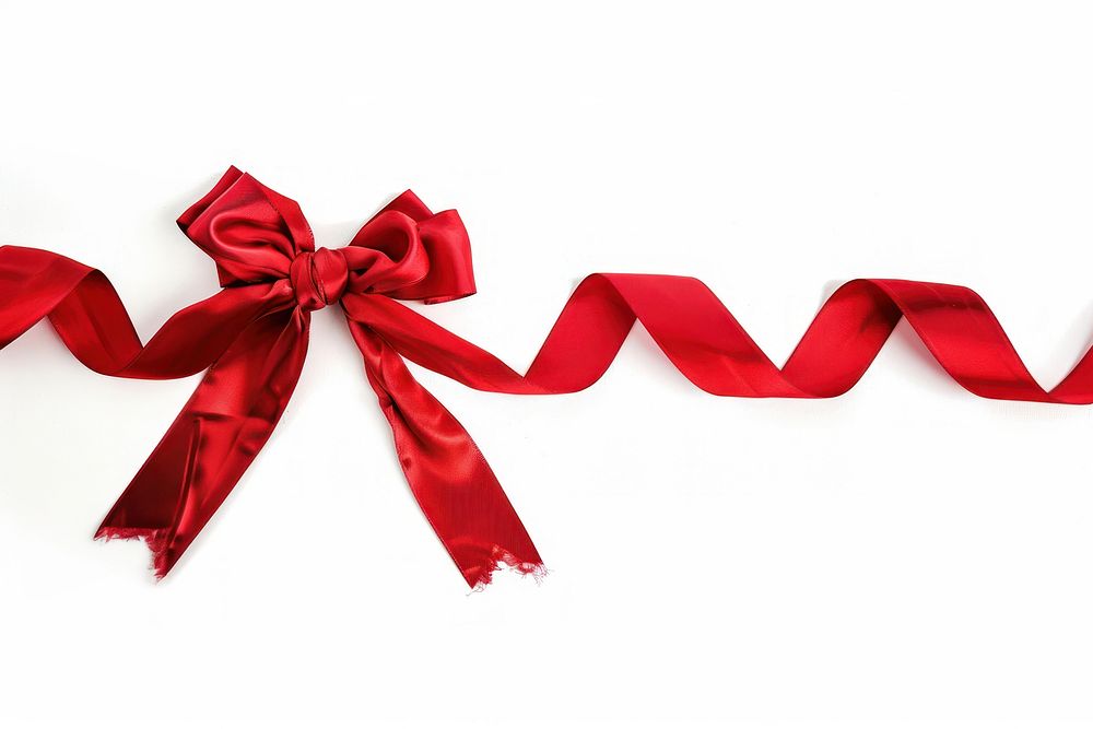 Elegant red ribbon with bow