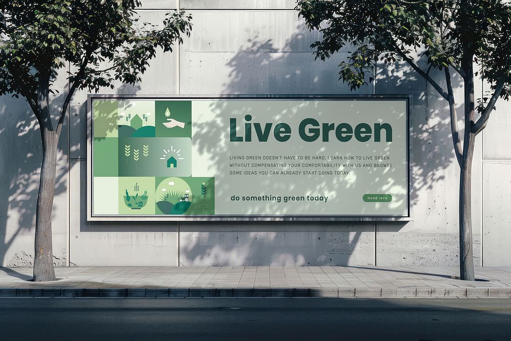 Urban billboard mockup psd